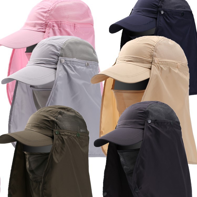 Outdoor Bicycle Riding Headgear for Men and Women Anti-UV Cap Outdoor Sunshade Mountaineering Cap Fisherman Cap Fishing Breathable