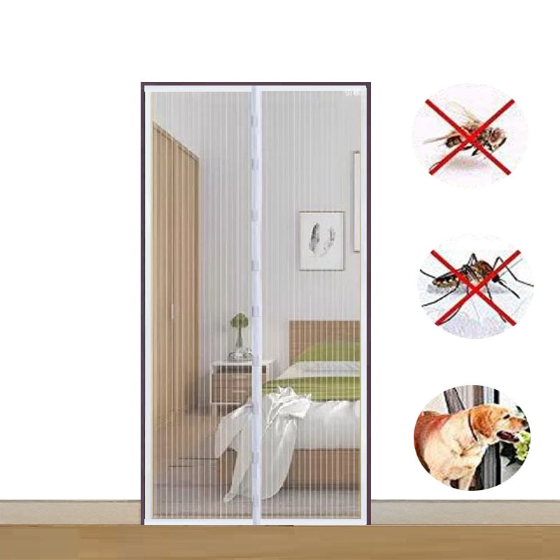 Summer mosquito-proof door curtain Velcro installation magnetic buckle screen door automatic closed magnetic partition screen door curtain screen