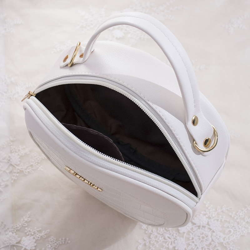 Foreign Trade Women's Bag 2022 Summer and Autumn New Korean Style Trendy Crocodile Pattern Small Round Bag Single Shoulder Crossbody Portable Women's Bag