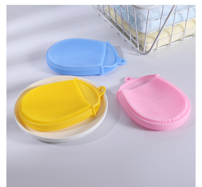 Baby Silicone Shampoo Brush Head Scaling Neonatal Bathing Bath Massage Mud Rubbing Children's Washing Baby Face Brush