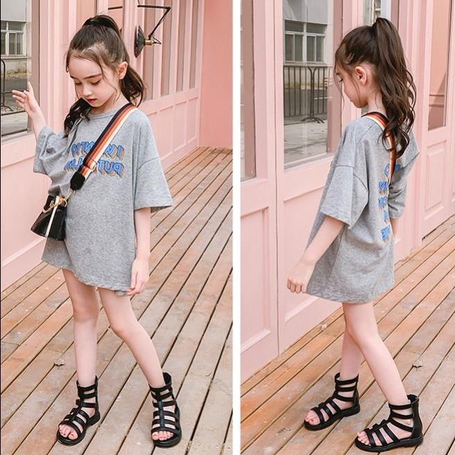 Girls' Sandals 2021 Summer New Fashion Soft-soled Princess Shoes Children's Non-slip Roman Shoes Girl's Shoes Trendy