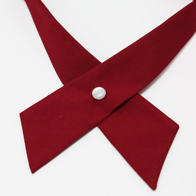Japanese and Korean Casual Cross jk Cross Bow Tie Solid Color Printed Bow for Men and Women Professional Uniform Bow Tie Collar Flower