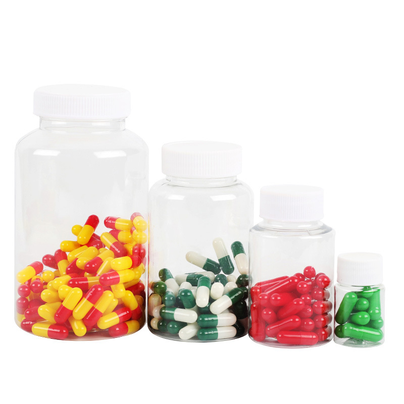 15 30 50 100 250 500g ml bottles transparent plastic bottles with large mouth PET sealed bottles