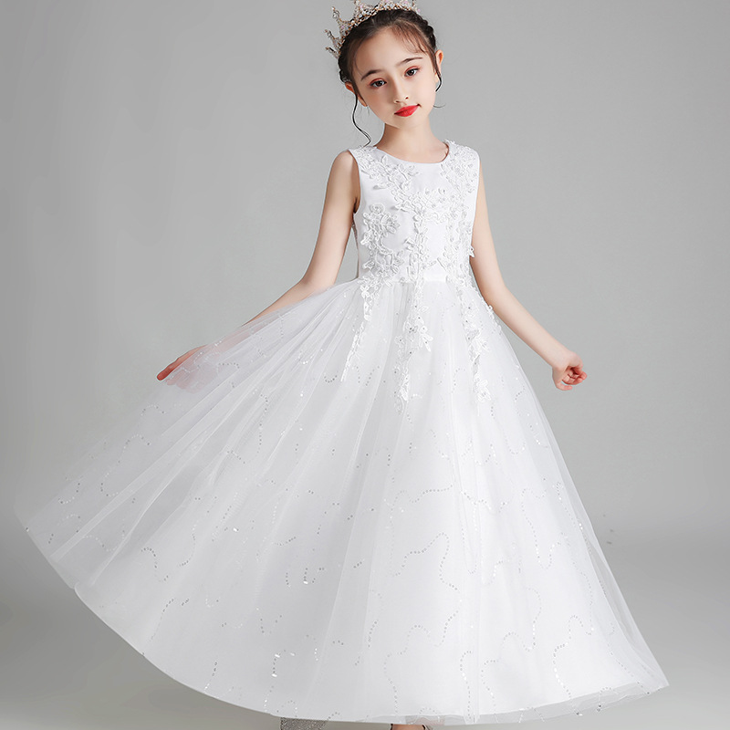 Calissa CARISA girls dress sleeveless mesh performance host princess dress cross-border a generation of hair