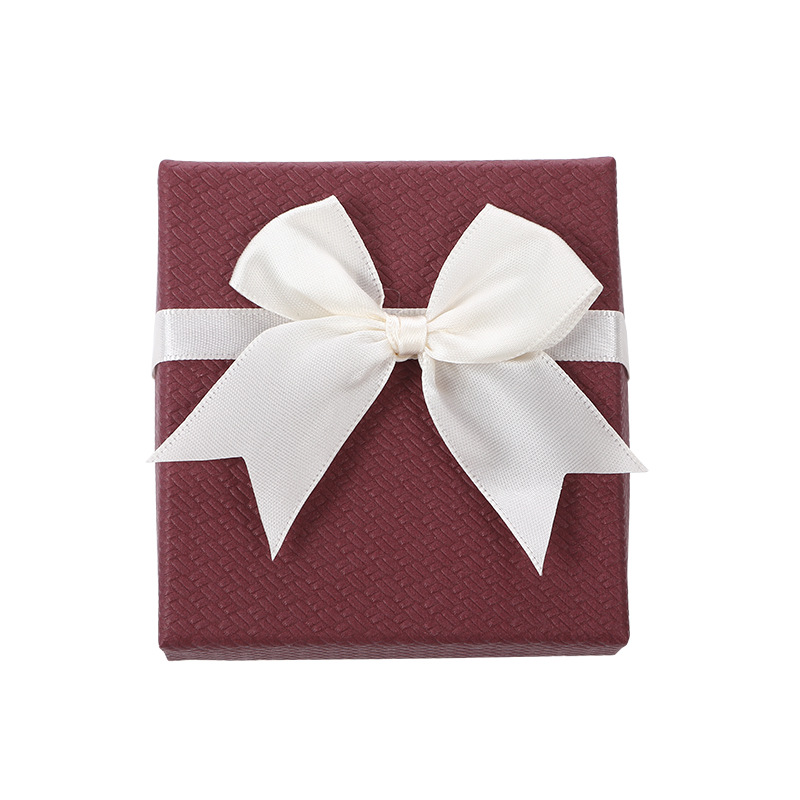 Bowknot Gift Box Heaven and Earth Cover Gift Box Watch Earrings Jewelry Packaging Box Paper Gift Box Jewelry Box Customization