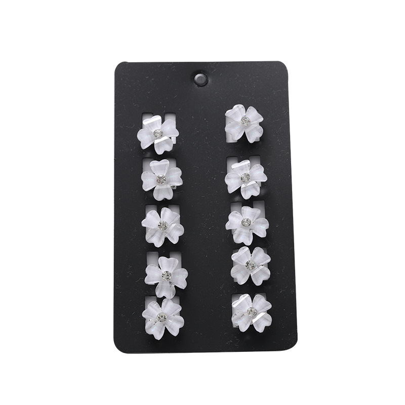 Korean Children's Pearl Rhinestone Bean Buckle Hair Clip Children's Girls' Hair Small Hair Buckle Grab Clip Baby Mini Clip