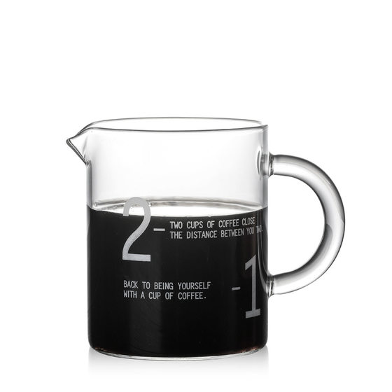 Straight round handle coffee pot thickened heat-resistant glass straight sharing Cup graduated cup manufacturer logo