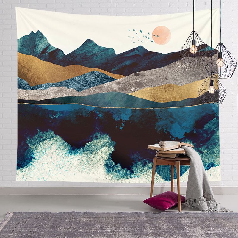 Luang Jinshan Hanging Cloth Bedroom Decorative Cloth Internet Popular Live Background Wall Cloth Room Layout Bedside Tapestry Cross-border Home