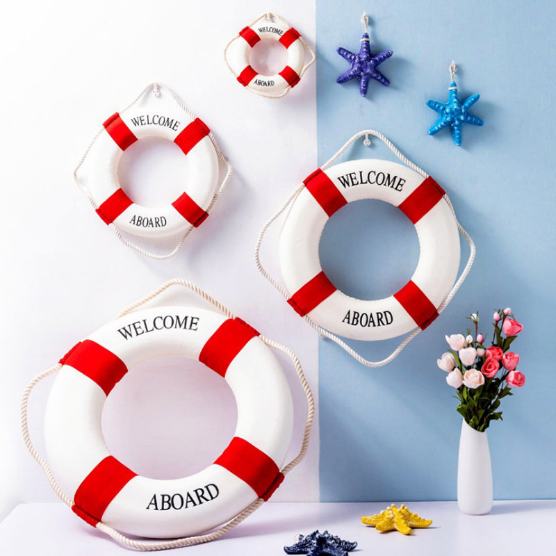 Mediterranean Style Creative Home Wall Decorations Wall Decorations Living Room Wall Ocean Foam Life Buoy Hanging Ornaments