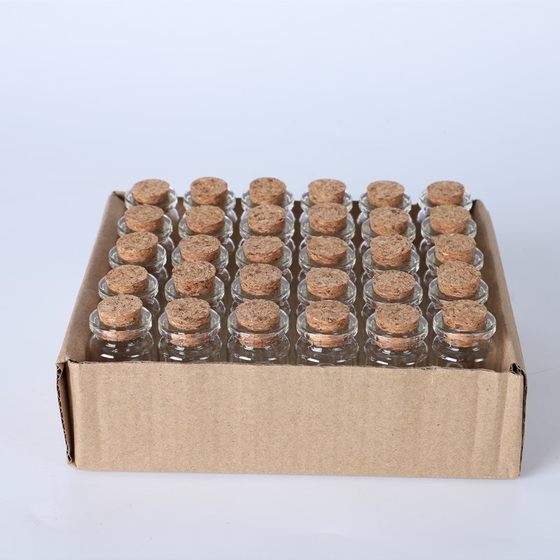 Amazon transparent glass bottle cork cap control bottle high borosilicate bayonet wishing bottle sealed drift bottle