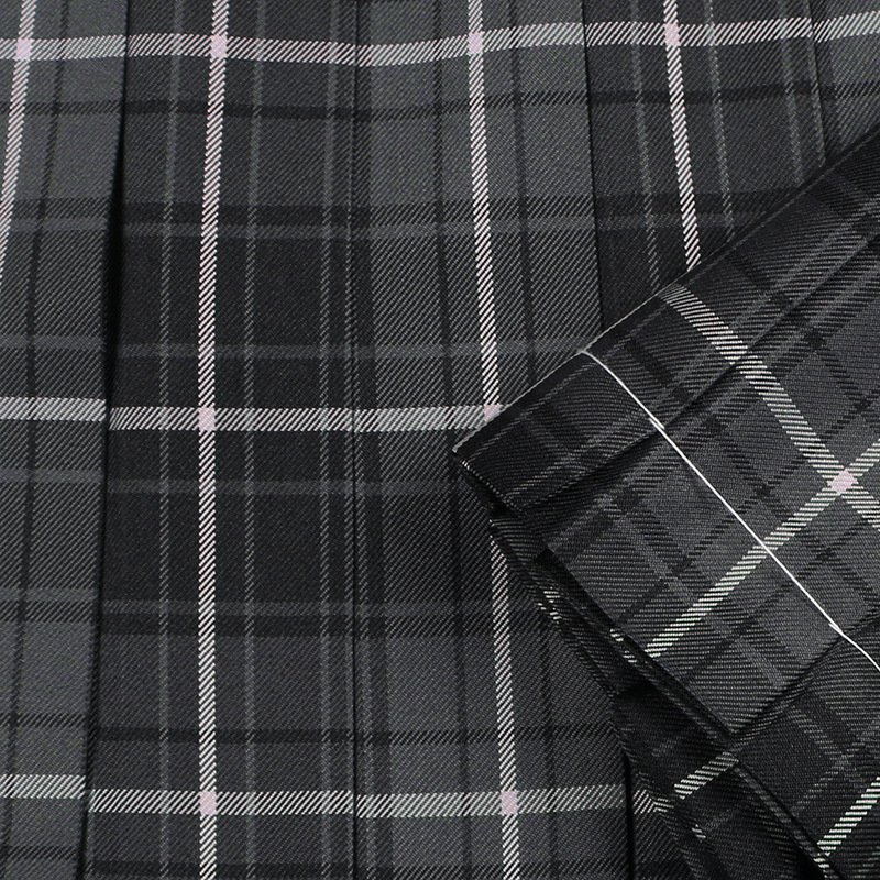Japanese JK Uniform Skirt Student High Waist Plaid Japanese Pleated Skirt Folded Skirt Smoke & Grey Plaid Skirt School Uniform Skirt