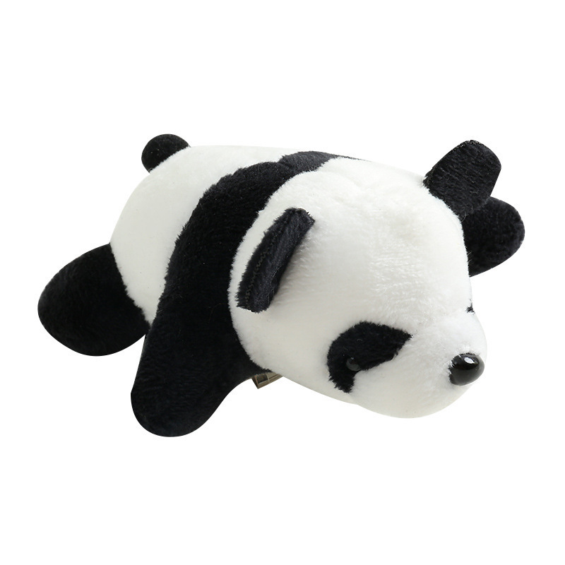 New red panda brooch plush toy lying lying Bear Cat cartoon doll children's accessories school bag clothing accessories