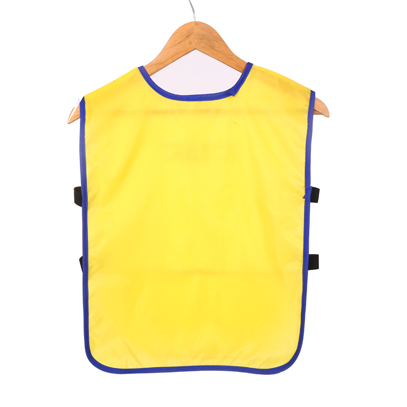 Sleeveless kindergarten overalls eating bibs painting solid color waterproof anti-fouling anti-dressing cartoon logo wholesale