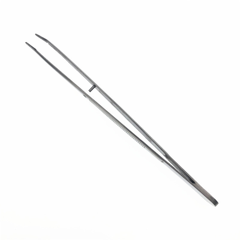 Spot Dental Clip Stainless Steel Tweezers Oral Clip Elbow Toothed Non-Slip Tweezers Dental Tools