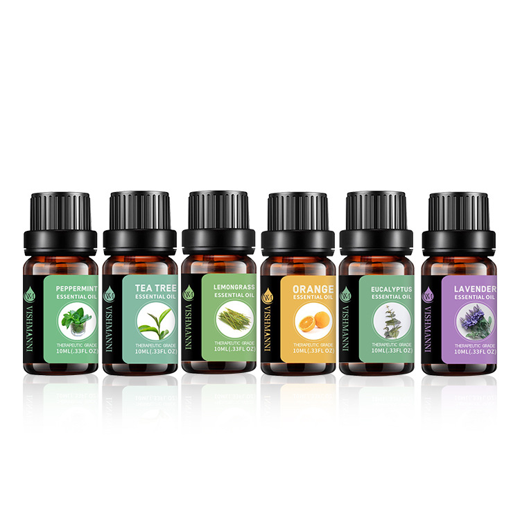 Uni-Party Plant Aromatherapy Candle Handmade Soap Raw Material 6-Piece Set Cross-Border Wholesale Essential Oil Set Massage Oil