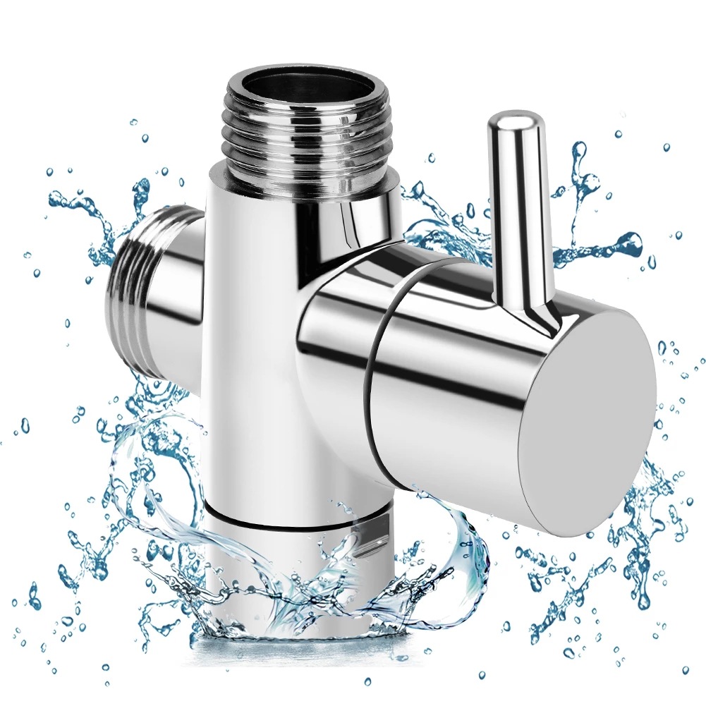 Shower head water separator shower faucet three-way water distribution valve shower head changeover switch one-two connector converter