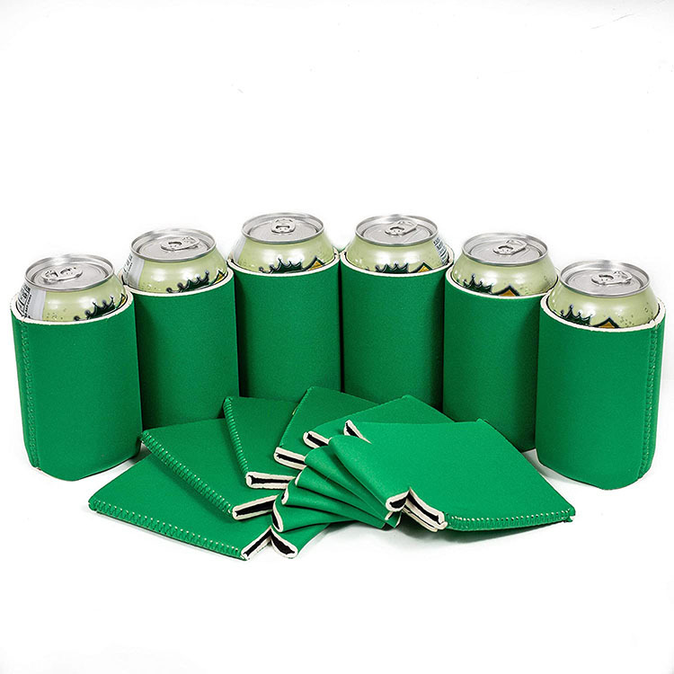 in stock Diving Material neoprene Sublimation Printing LOGO Beer Coke Cans with Bottom Folding Cup Set