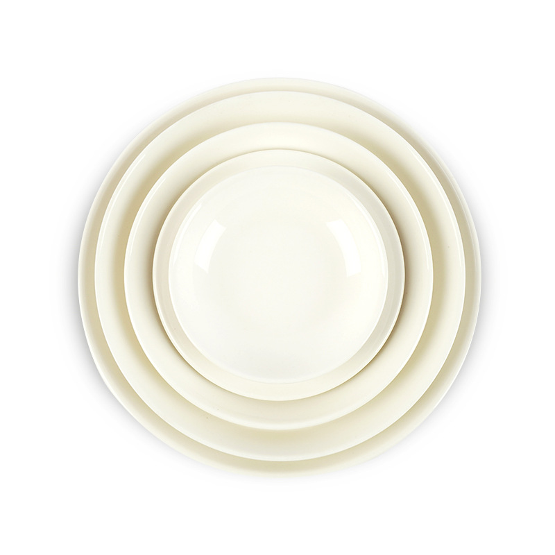 Factory wholesale white ceramic water plate four inch five inch eight inch calligraphy ink plate watercolor painting pigment palette