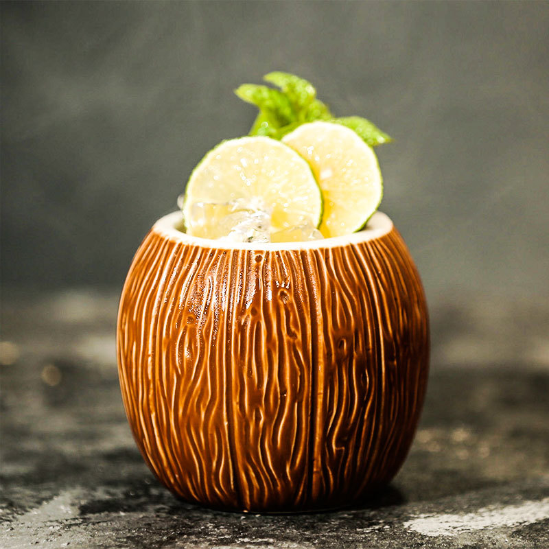 Coconut Cup Huina Bar tiki Cocktail Cup Hawaiian Tiki Cup Ceramic Cup tiki Mug