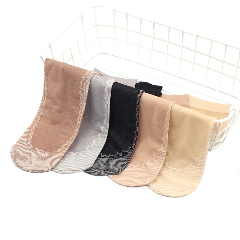 Velvet short stockings women's cotton bottom short stockings sweat-absorbent non-slip mid-calf socks massage bottom socks women Wholesale