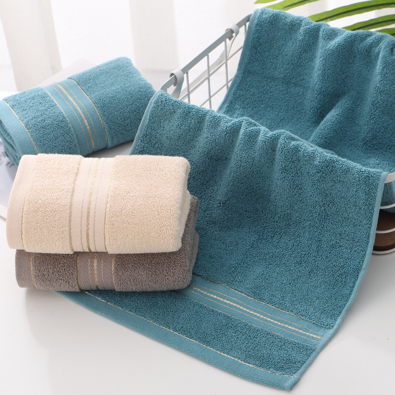 Factory direct pure cotton limit stock towel simple wash face towel lovers return gift logo gift thickened absorbent