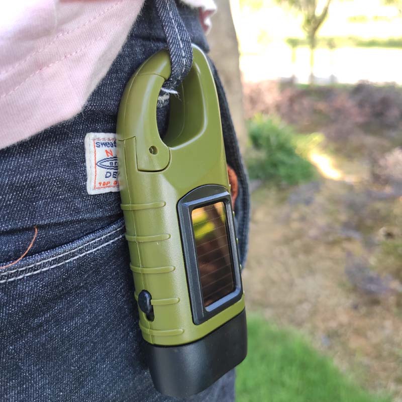 Outdoor multi-function hand power flashlight led emergency energy-saving solar charging camping lamp convenient and waterproof