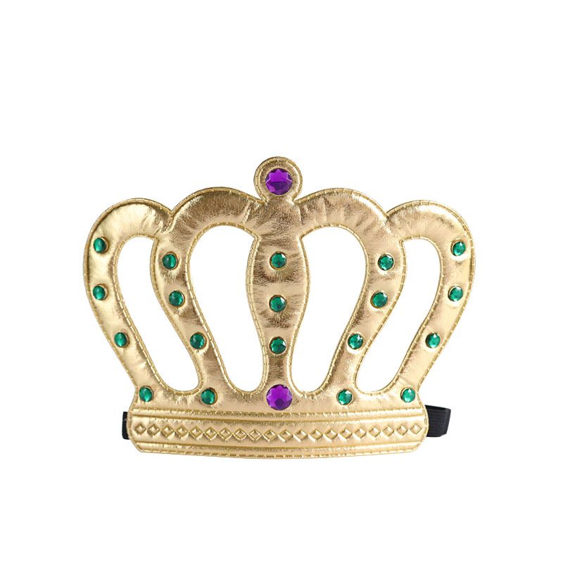 King Crown Halloween Children's Birthday Arrangement Props Golden Cloth Crown Hat Tiara Party Supplies Wholesale