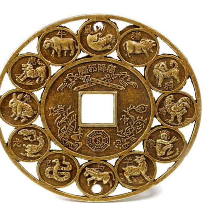 Wholesale Arts and Crafts accessories out of Ping'an Town Zhai Zodiac Treasure Copper Coins