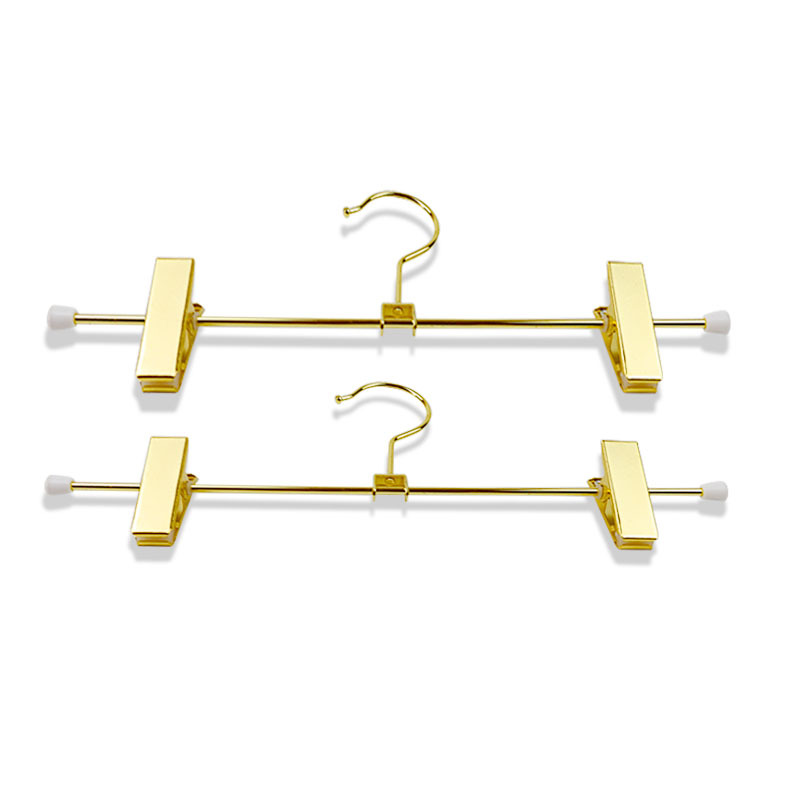 Metal inner hanger clothing store ladies underwear hanging underwear bra rack children's hanger gold clip wholesale
