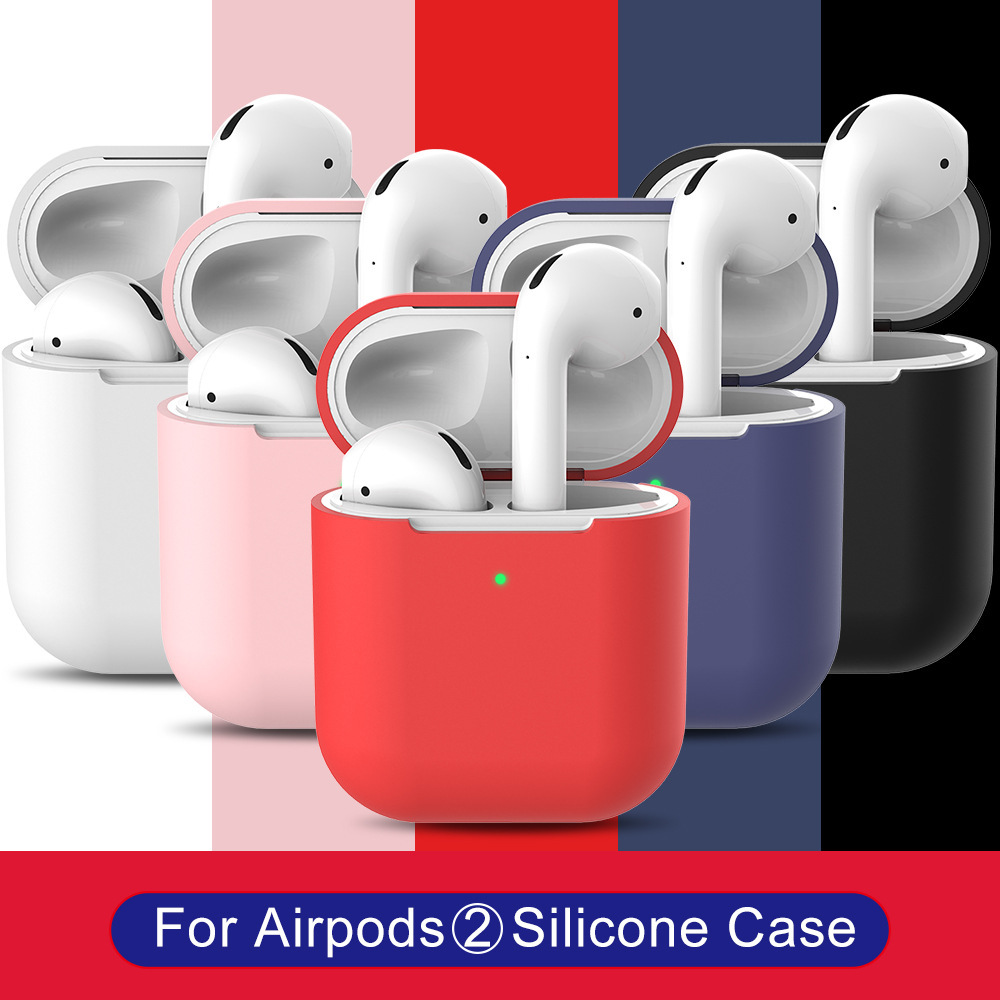 For airpods2 generation wireless Bluetooth headset silicone protective case apple soft case in stock