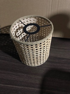 Rattan woven lampshade hexagonal mesh lampshade E27 Real rattan lampshade Real rattan plaid woven lampshade