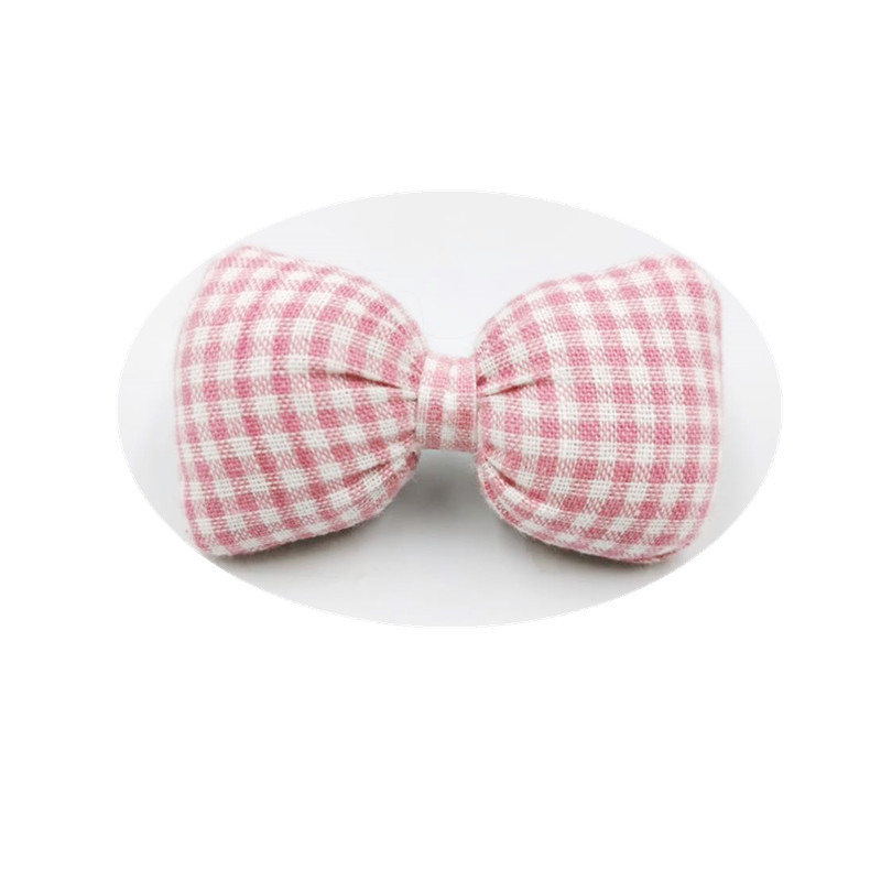 ins Popular Fabric Cotton Plaid Bow Accessories Hair Accessories Hairpin diy Accessories Clothes Baby Socks Decoration