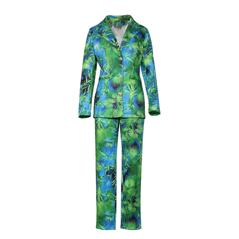 ZL1376 spot fashion suit 2023 autumn and winter European and American temperament leisure suit pants two-piece set