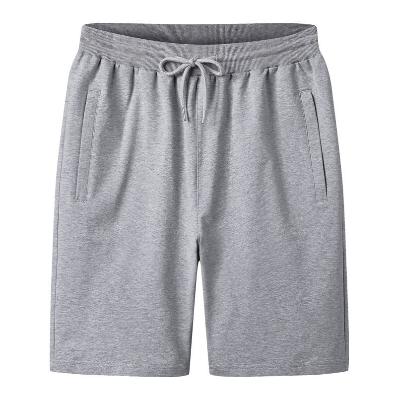 Solid Color Casual Shorts Men's Youth Cotton Sports Shorts Middle Pants Casual Korean Style Five-point Pants Men's Beach Pants