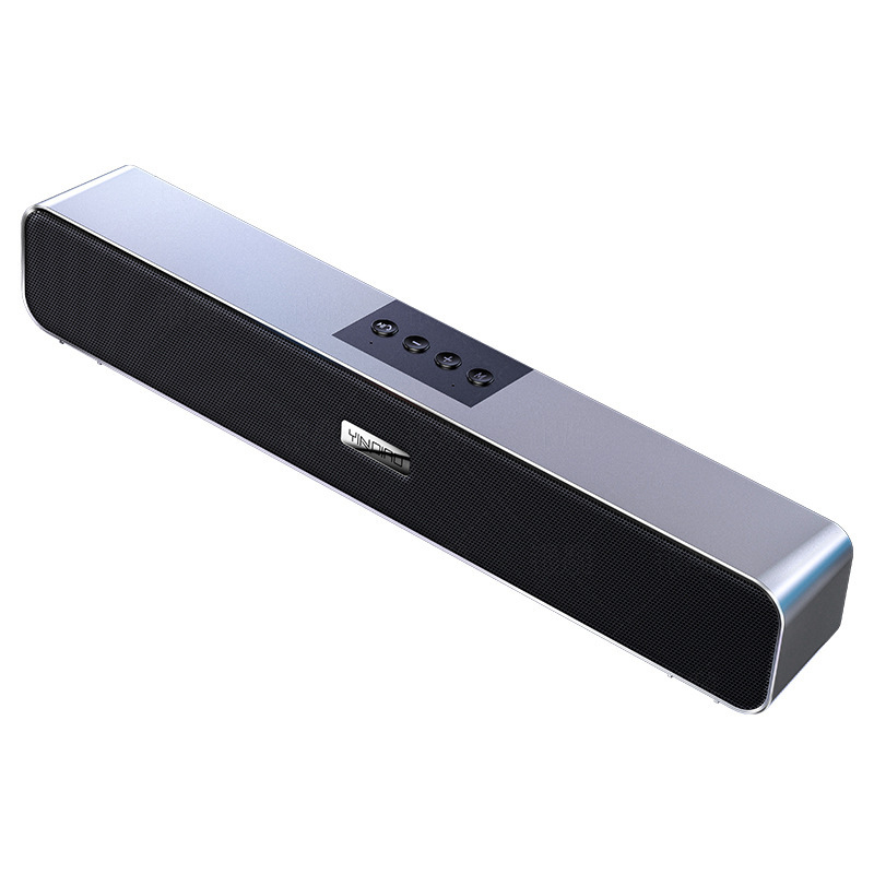 Silver carving A36 computer Bluetooth audio USB smart speaker heavy subwoofer card desktop wireless long subwoofer