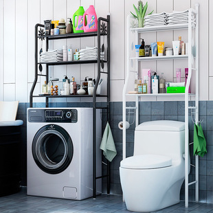 Punch-free toilet bathroom washing machine toilet rack floor toilet toilet toilet rack storage rack