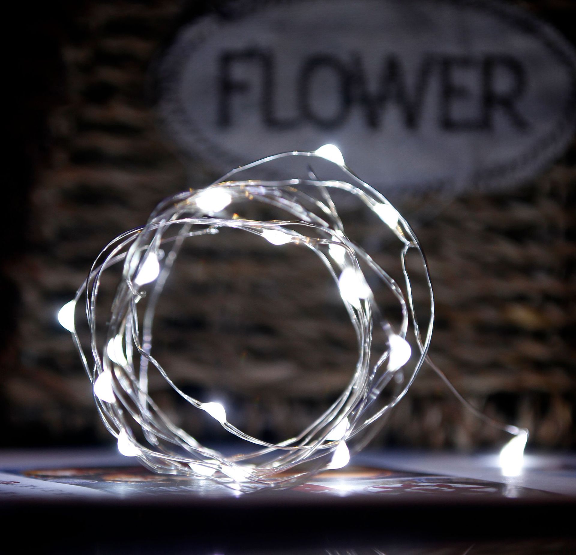 LED string lamp copper wire lamp 2032 button cell box copper wire Christmas gift box lights outdoor garden decorative light string