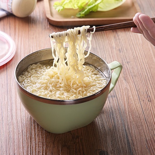 韓国スタイル層断熱大人のインスタントラーメンボウル蓋熱傷防止保温鮮度ボックスステンレス鋼|undefined