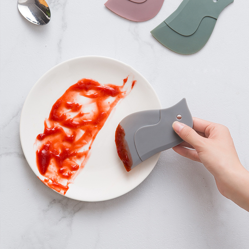 Penguin Soft Scraper Kitchen Multifunctional Scraper Oil Plate Scraping Oil Stains Baking Kitchen Gadgets