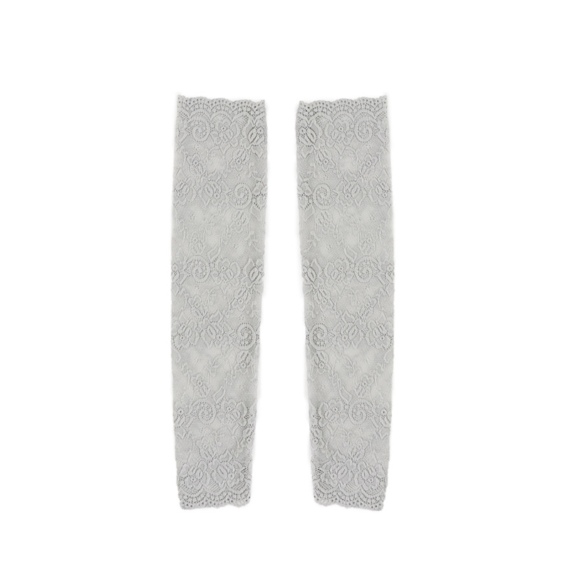Sunscreen Sleeves Summer Ice Sleeves Fashion Lace Embroidered Breathable Ice Sleeves Long Fake Sleeves Driving Arm Sleeves Women