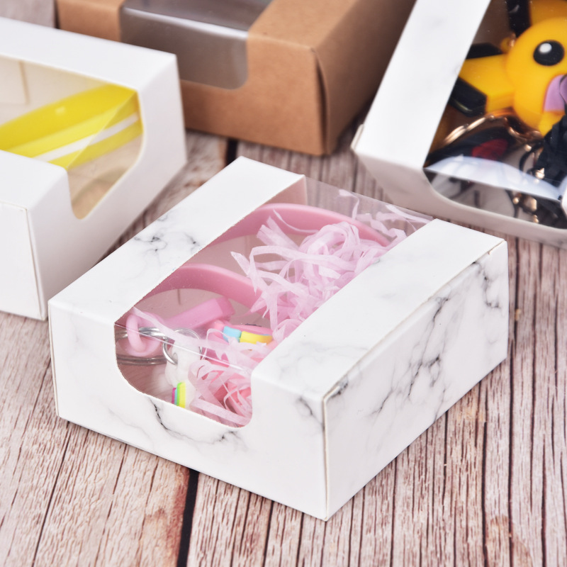 Handmade soap window carton key chain packaging small jewelry packaging box West Point packaging box spot