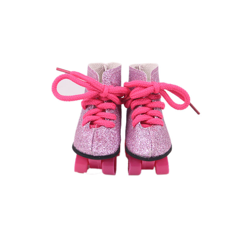 18 inch American girl doll accessories roller skates summer doll toy roller shoes strap roller skating boots wholesale