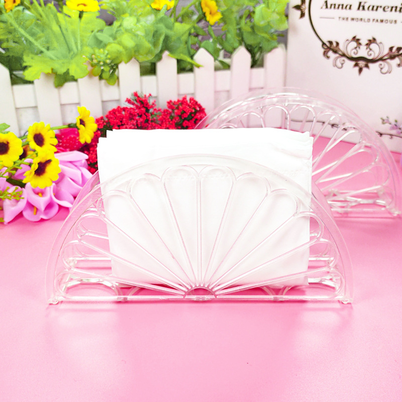Foreign trade domestic electricity supplier fast food restaurant vertical tissue holder transparent plastic orange petal tissue holder