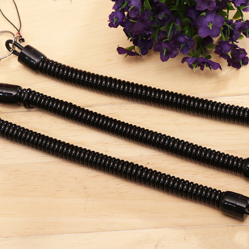 Keychain plastic spring rope thick plastic spring rope mobile phone buckle high quality old man keychain factory direct sales