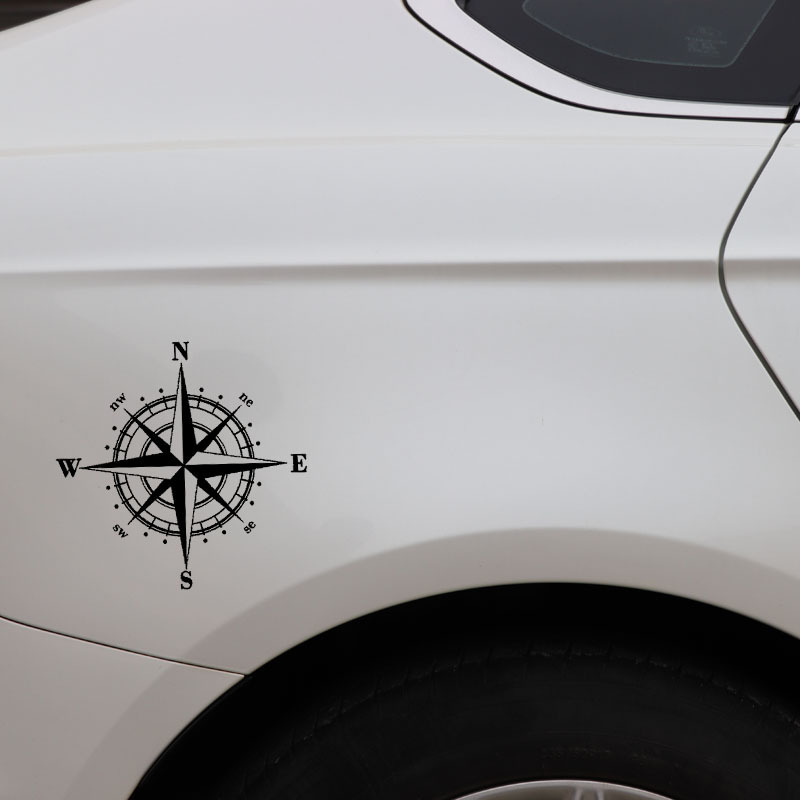 Y-205 Foreign Trade Explosions NSWE Compass Car Sticker Decal Nautical Compass Reflective Car Body Sticker Flower