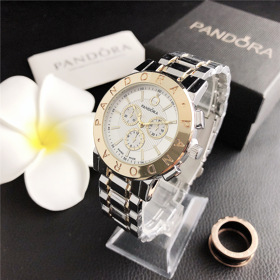 New Korean-style Three-eye Alloy Watch TikTok Hot Selling WATCHMEN College Style Quartz Watch for Men and Women