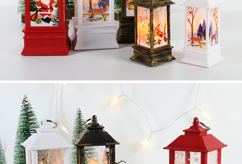 Christmas wind lamp Candlestick lamp night light for the elderly snowman decoration night light desktop ornaments Christmas decorations_voghion.com