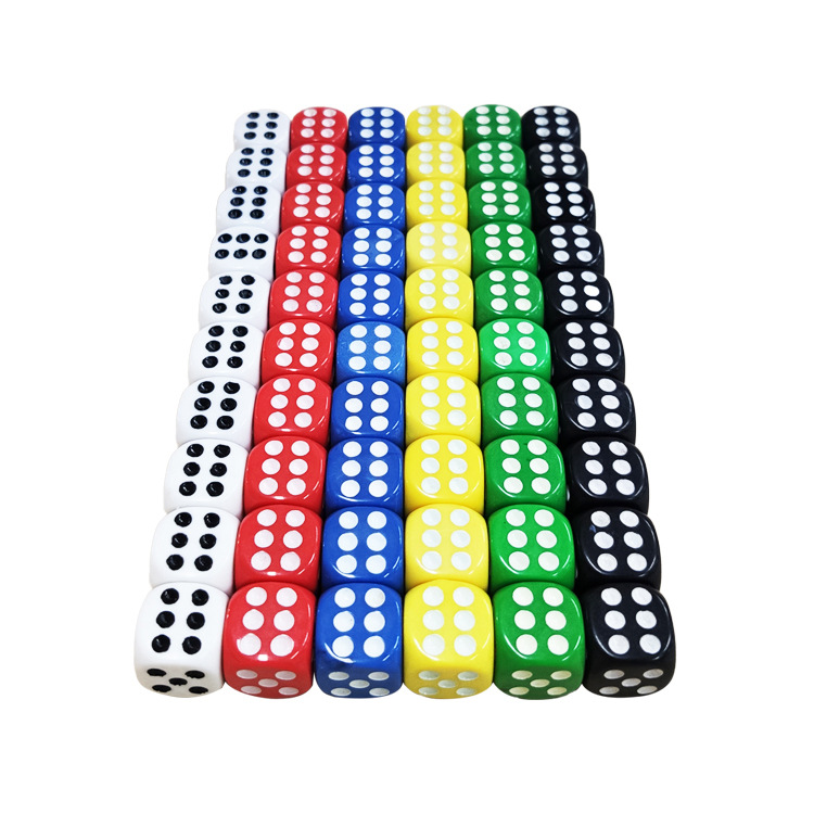 High Quality Dice Rounded Color Points Sieve Dice Cup Color Grain Mahjong Shake Bar ktv Supplies 14mm