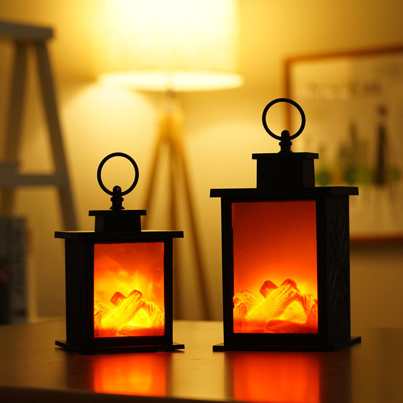 LED creative home fireplace Lights Flame lights modeling lights Nordic style decorative lights Christmas crafts ornaments