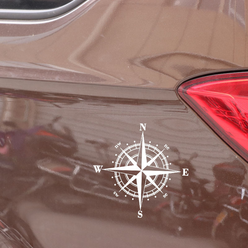 Y-205 Foreign Trade Explosions NSWE Compass Car Sticker Decal Nautical Compass Reflective Car Body Sticker Flower